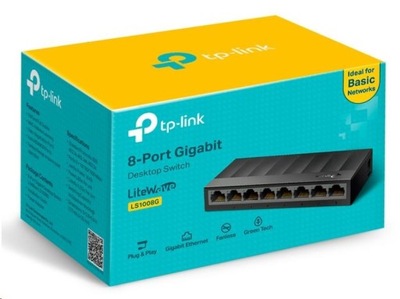 Przełącznik TP-Link LS1008G switch 8-portowy8x 1Gbps Gigabit LAN