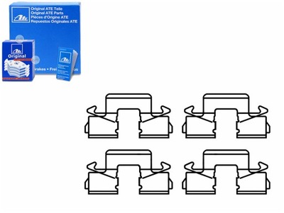 Набор монтажный тормозных колодок mitsubishi carisma 1.6/1. фото №1