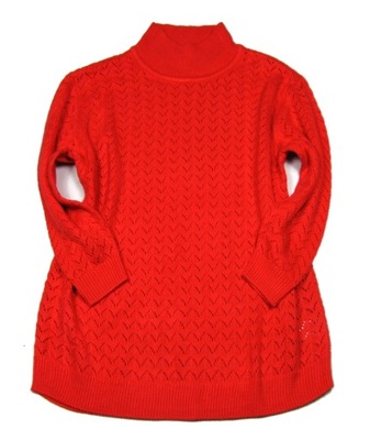 CC432 Ciepły ciążowy ażurowy sweter 34/36 NOWY