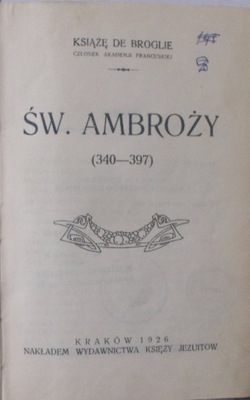 Św. Ambroży 1926 r.