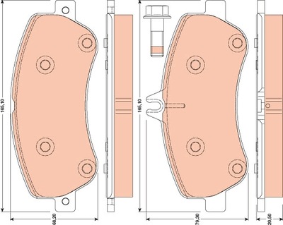 PADS HAM. MERCEDES GLK-KLASA 08-  