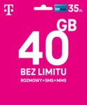 T-Mobile Starter 40GB Bez limitu Rozmowy/SMS 35zł