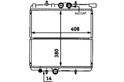 HELLA RADUADOR DEL MOTOR 133037 1330B4 133312 1333  