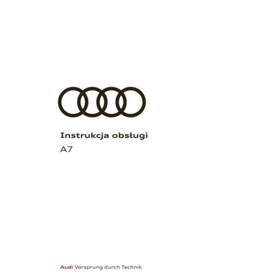 AUDI A7 SPORTBACK 2017-2022 MANUAL SERVICE  