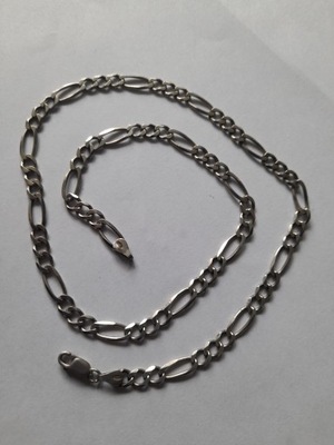 Stary srebrny łańcuch figaro