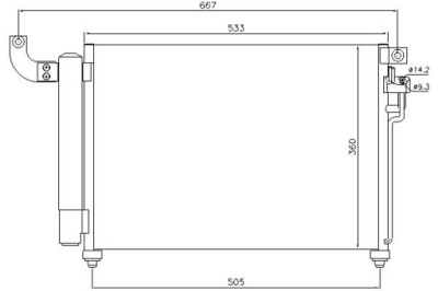 Nissens конденсатор кондиционера kia rio ii 1.5 crdi фото №1