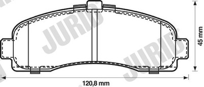 КОЛОДКИ ГАЛЬМІВНІ ПЕРЕД JURID 572257J