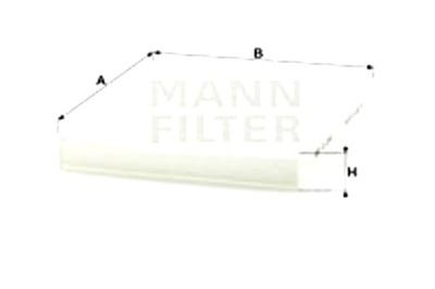 MANN-FILTER FILTRO CABINAS MERCEDES G W461 G W463 AUDI A2 SEAT CORDOBA  