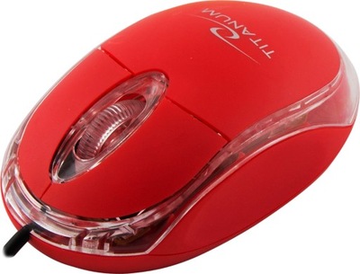 Mysz przewodowa Titanum RAPTOR czerwony (TM102R)