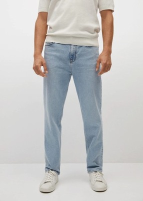 Spodnie jeans męskie MANGO MAN niebieskie 40