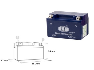 LANDPORT BATERÍA ZELOWY GTZ10-S 12V 8,6AH 150X8  