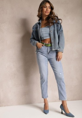 Renee Niebieskie Jeansy damskie XS Mom Fit