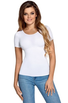 Koszulka z krótkim rękawem CARLA biała XL