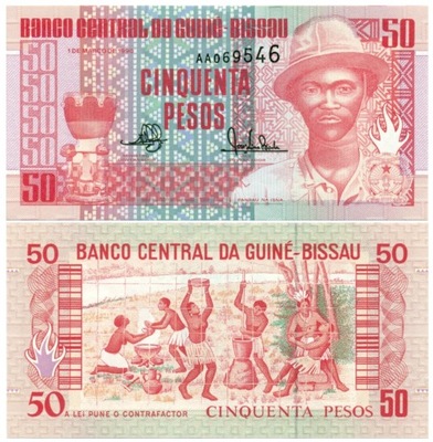 GWINEA BISSAU 50 PESOS 1990 P-10 UNC