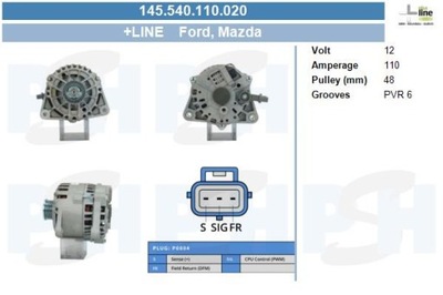 BV PSH 145.540.110.020 ALTERNADOR  