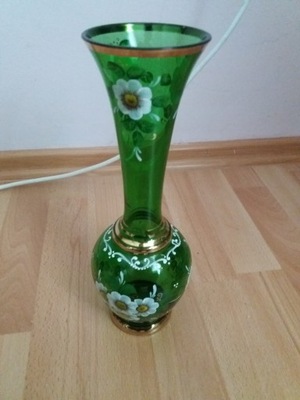Bohemia wazon szkło Czeskie