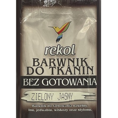 Barwnik do tkanin bez gotowania Rekol 15g zielony jasny