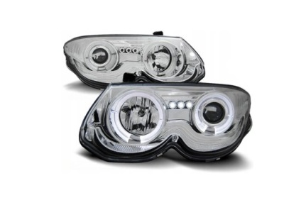 Фары chrysler 300 m 99-04 angel eyes хром фото №1