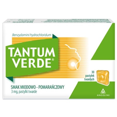 Tantum Verde miodowo-pomarańczowy 3 mg 30 pastylek