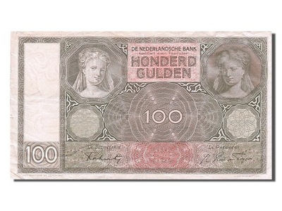 Banknot, Holandia, 100 Gulden, 1941, AU(50-53)