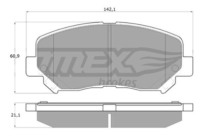 TOMEX BRAKES ZAPATAS DE FRENADO JEEP CHEROKEE 14- PARTE DELANTERA  