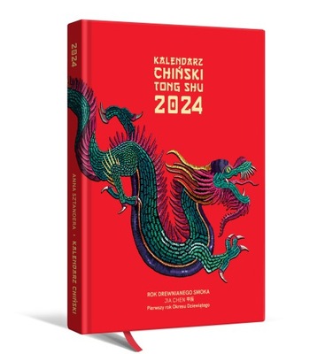 planer KALENDARZ CHIŃSKI 2024 TONG SHU złocony Feng Shui