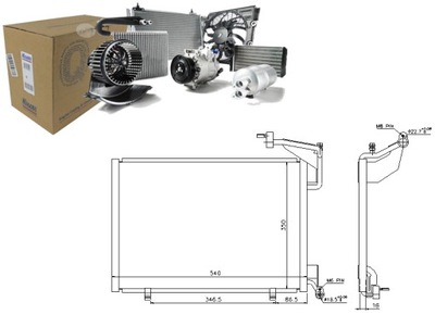 NISSENS KONDENSATORIUS KONDICIONAVIMO FORD B-MAX 1.0 ECOB 