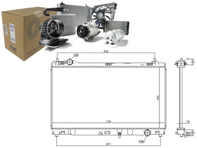 RADUADOR DE AGUA NISSENS 646948 LEXUS IS 2.5 3.5 13- TRANSMISIÓN AUTOMÁTICA NISSENS  