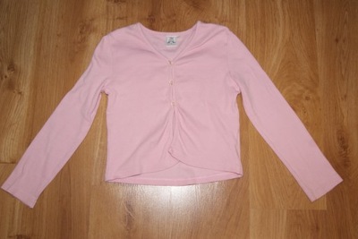 Różowa bluzka sweterek rozpinany 128 7-8 lat