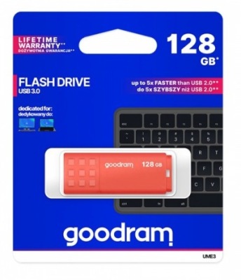 GOODRAM Pendrive UME3 128 GB USB 3.0 Pomarańczowy