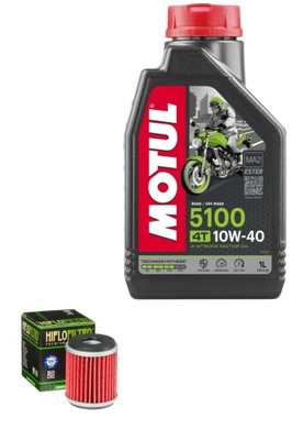 КОМПЛЕКТ SERWISOWY МАСЛО MOTUL, ФІЛЬТР МАСЛОU HF140 DO МОТОЦИКЛА YAMAHA MT125