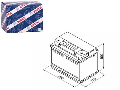 АККУМУЛЯТОР BOSCH 12V 77AH 780A S5 P + 1 278X175X190 B13 ПУСКОВОЙ