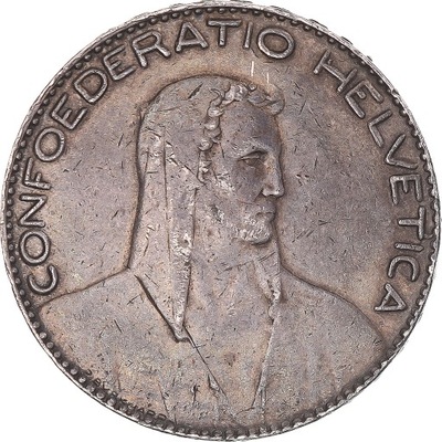 Moneta, Szwajcaria, 5 Francs, 1922, Bern, AU(50-53
