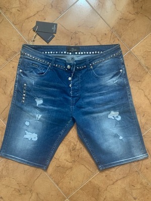 Valentino Jeans jeansy spodnie krótkie, męskie ćwieki r. 38