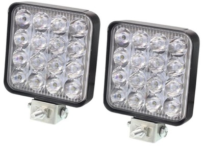 ФАРА РАБОЧАЯ ПРОТИВОТУМАНКА ДИОДНАЯ 16 LED (СВЕТОДИОД ) 12V/24V КОМПЛЕКТ