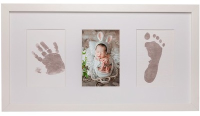 RAMKA NIEBRUDZĄCY ODCISK RĄCZKI STÓPKI DZIECKA