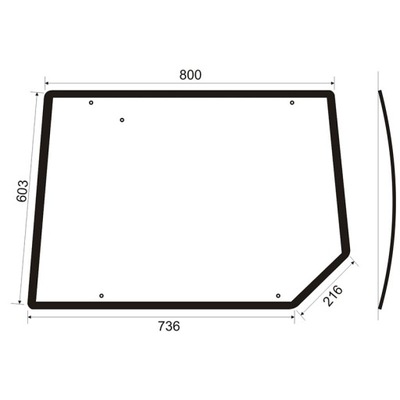 GLASS REAR URSUS 3502 3702 4502 CABIN COMFORT  