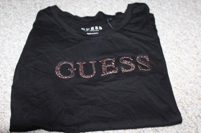 koszulka/t-shirt/bluzka damska Guess XL logo czarna