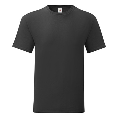 FRUIT OF THE LOOM T-SHIRT ICONIC BLACK L