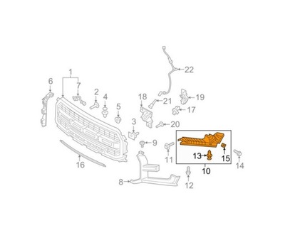 SOPORTE REJILLAS FORD F-150 2018- HL3Z17C947E IZQUIERDA  