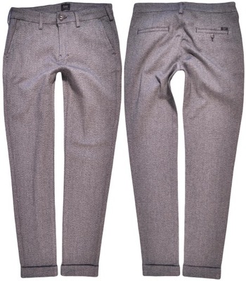 LEE spodnie GREY elegant SLIM CHINO_ W30 L31