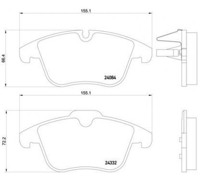 BREMBO КОЛОДКИ ГАЛЬМІВНІ CITROEN (DF-PSA) C5