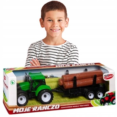 Chłopięce Zabawki MOJE RANCZO Traktor Przyczepka