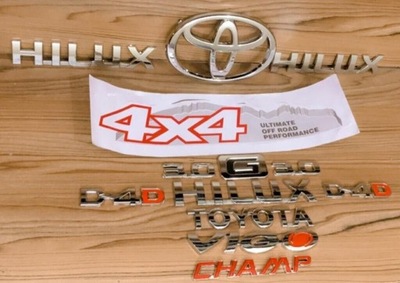 TOYOTA HILUX Set Of 13 Piece Emblem 