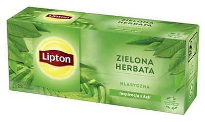 Herbata ZIELONA Klasyczna Lipton 25 torebek