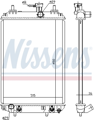 RADUADOR SISTEMA DE REFRIGERACIÓN DEL MOTOR 617547  