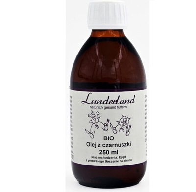 Lunderland Olej z nasion czarnuszki Bio 250ml