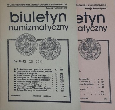 Biuletyn numizmatyczny Rocznik 1986 KOMPLET