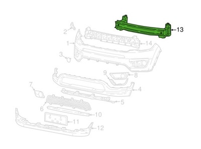 REFORZADOR DE PARAGOLPES JEEP COMPASS 17- 68243667AB  