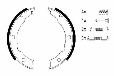 BRAKE SHOES BRAKE PEUGEOT 406 95-04 BOSCH QUALITY  